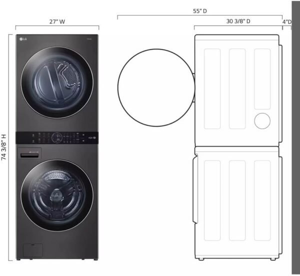 LG WashTower WKGX201HBA review exploring smart laundry innovation with AI fabric care features