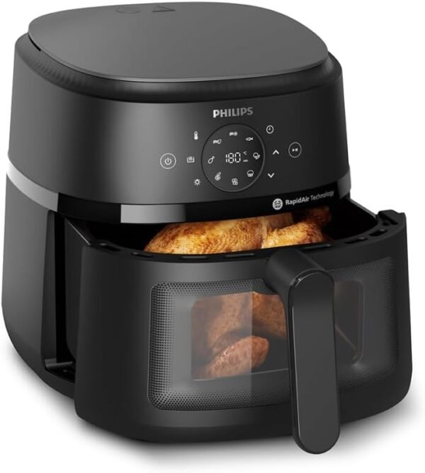 Philips Air Fryer 2000 Series review featuring 13-in-1 functions and compact design