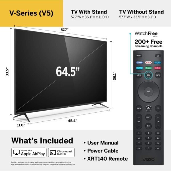 61JSYDNIjnL._AC_SL1200_ VIZIO V655-H19 65 Inch 4K Smart TV review UHD HDR with SmartCast