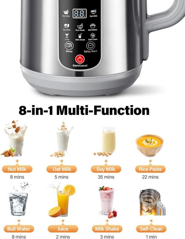 61QSIKIAUML._AC_SL1500_ Comprehensive Review of KIDISLE Nut Milk Maker XD-DJ01 for Plant-Based Beverages