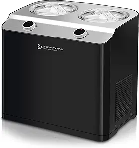 61fJzrB9seL.__AC_SX300_SY300_QL70_FMwebp_ Homtone 2 Flavor Ice Cream Maker Review Dual-Bowl Compressor Machine with 3 Modes