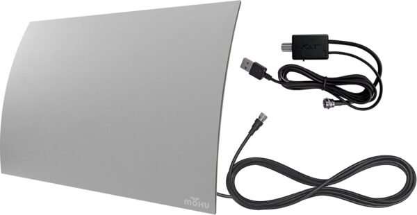 Mohu Curve Indoor TV Antenna review 60-mile range with Jolt amplifier