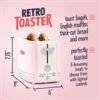 71HbIREc6OL._AC_SL1500_ Review of Nostalgia Retro Wide 2-Slice Toaster Pink for Perfect Toasting