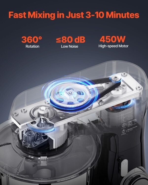 VEVOR Stand Mixer review 5.3QT Black with Stainless Steel Bowls