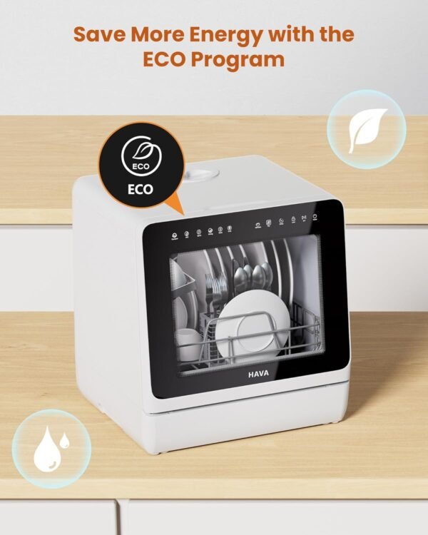71hbMcVR2kL._AC_SL1500_ HAVA TDJR09 Countertop Dishwasher Review Portable Design with Energy Efficiency and Water Softener