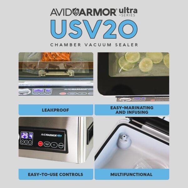 Avid Armor USV20 Chamber Vacuum Sealer Review Compact Machine for Wet Foods and Meat