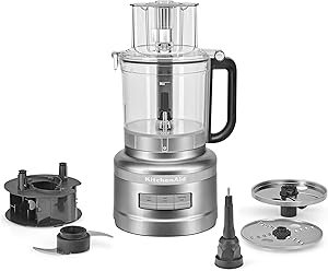 KitchenAid 13 Cup Food Processor review tackling slicing, shredding, and chopping efficiency