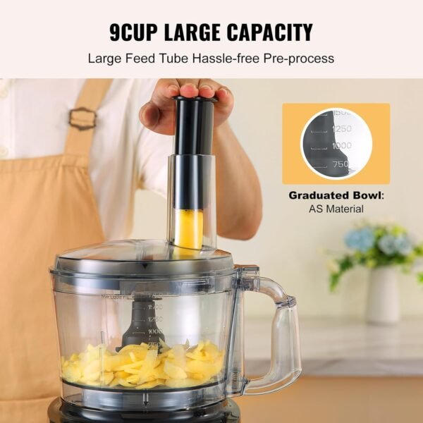 71v7QGOXLML._AC_SL1500_ VEVOR Food Processor Review 2023 Efficient 9-Cup Vegetable Chopper with 10 Blades