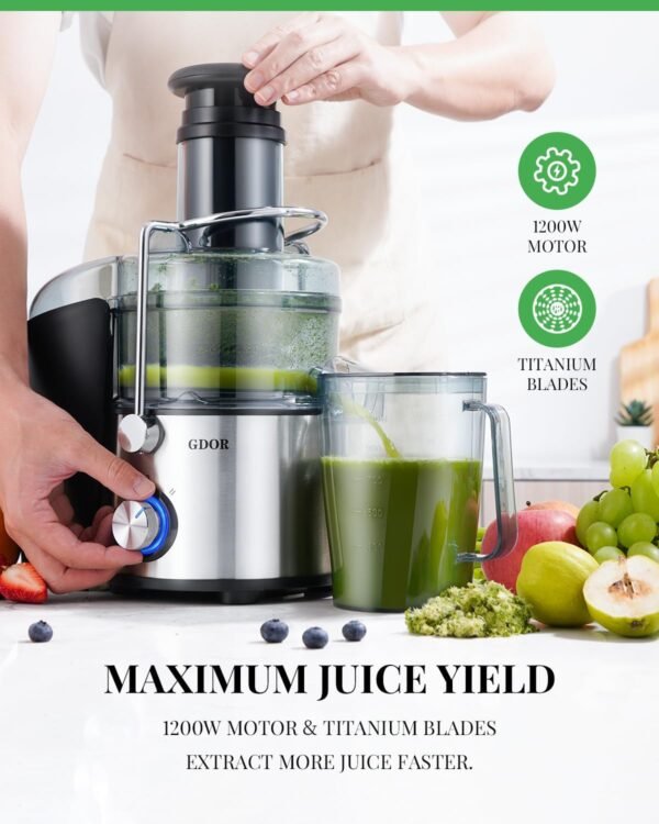 Comprehensive review of GDOR centrifugal juicer with titanium disc and 1200W motor
