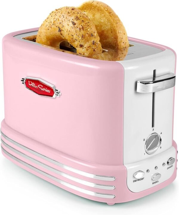 71yBrWXNwQL._AC_SL1500_ Review of Nostalgia Retro Wide 2-Slice Toaster Pink for Perfect Toasting