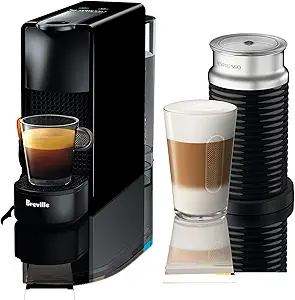 Nespresso Essenza Mini Espresso Machine by Breville review compact design with milk frother