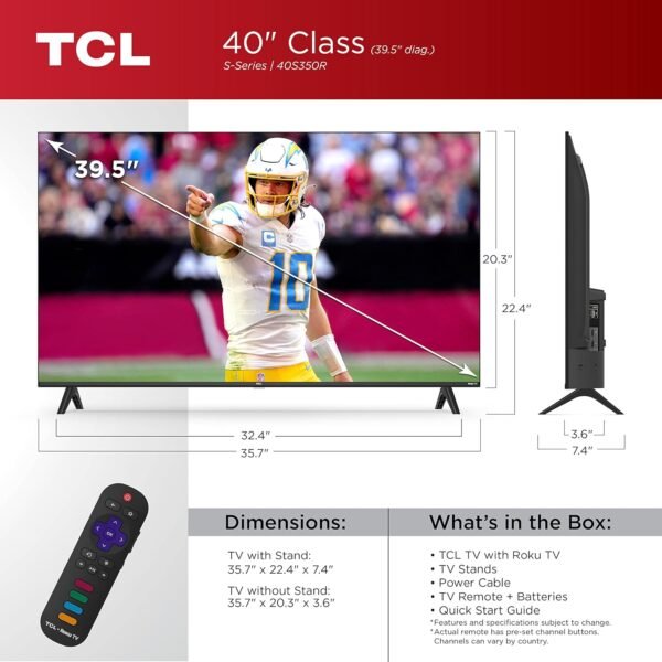 TCL 40S350R 40-Inch LED Smart TV Review Roku Features and FHD Performance