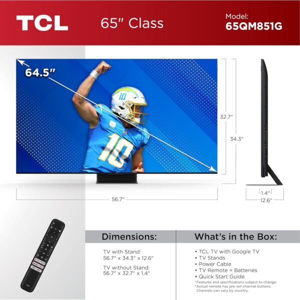 817zn8QTasL._AC_SL1500_ TCL 65-Inch QM8 QLED 4K Smart TV Review Dolby Vision and Gaming Features