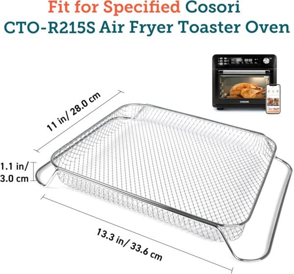 81Ii6ggv63L._AC_SL1500_ COSORI Air Fryer Basket review for Toaster Ovens and Healthy Cooking Results