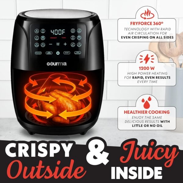 Gourmia Air Fryer 6QT Digital Review Best Healthy Cooking Appliance with Touchscreen
